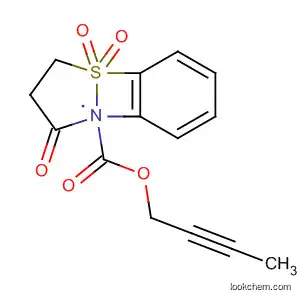 Molecular Structure of 863554-48-7 (1,2-Benzisothiazole-2(3H)-carboxylic acid, 3-oxo-, 2-butynyl ester,
1,1-dioxide)
