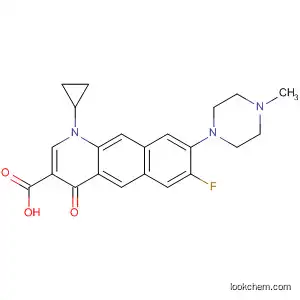 Molecular Structure of 880345-24-4 (Benzo[g]quinoline-3-carboxylic acid,
1-cyclopropyl-7-fluoro-1,4-dihydro-8-(4-methyl-1-piperazinyl)-4-oxo-)