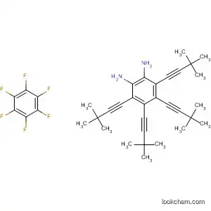 Molecular Structure of 880491-41-8 (1,2-Benzenediamine, 3,4,5,6-tetrakis(3,3-dimethyl-1-butynyl)-, compd.
with hexafluorobenzene (1:1))