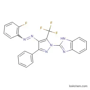 Molecular Structure of 880548-17-4 (1H-Benzimidazole,
2-[4-[(2-fluorophenyl)azo]-3-phenyl-5-(trifluoromethyl)-1H-pyrazol-1-yl]-)