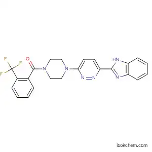 Molecular Structure of 881191-65-7 (Piperazine,
1-[6-(1H-benzimidazol-2-yl)-3-pyridazinyl]-4-[2-(trifluoromethyl)benzoyl]-)