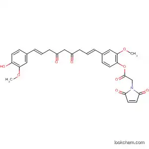 Molecular Structure of 883723-49-7 (1H-Pyrrole-1-acetic acid, 2,5-dihydro-2,5-dioxo-,
4-[(1E,8E)-9-(4-hydroxy-3-methoxyphenyl)-4,6-dioxo-1,8-nonadienyl]-2-
methoxyphenyl ester)