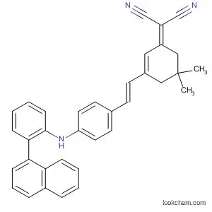 Molecular Structure of 883868-60-8 (Propanedinitrile,
[5,5-dimethyl-3-[(1E)-2-[4-(1-naphthalenylphenylamino)phenyl]ethenyl]-2
-cyclohexen-1-ylidene]-)