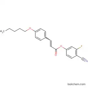 Molecular Structure of 887259-82-7 (2-Propenoic acid, 3-[4-(pentyloxy)phenyl]-, 4-cyano-3-fluorophenyl
ester, (2E)-)