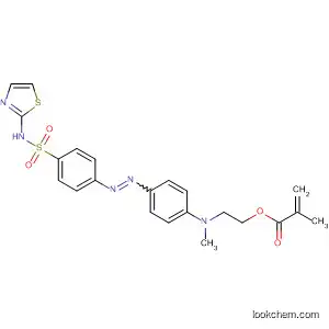 Molecular Structure of 888498-64-4 (2-Propenoic acid, 2-methyl-,
2-[methyl[4-[[4-[(2-thiazolylamino)sulfonyl]phenyl]azo]phenyl]amino]ethyl
ester)