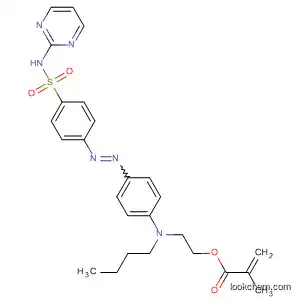 Molecular Structure of 888498-70-2 (2-Propenoic acid, 2-methyl-,
2-[butyl[4-[[4-[(2-pyrimidinylamino)sulfonyl]phenyl]azo]phenyl]amino]ethyl
ester)