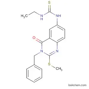 Molecular Structure of 897631-53-7 (Thiourea,
N-[3,4-dihydro-2-(methylthio)-4-oxo-3-(phenylmethyl)-6-quinazolinyl]-N'-
ethyl-)