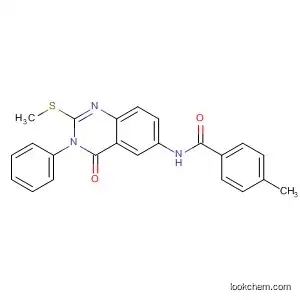 Molecular Structure of 897631-62-8 (Benzamide,
N-[3,4-dihydro-2-(methylthio)-4-oxo-3-phenyl-6-quinazolinyl]-4-methyl-)