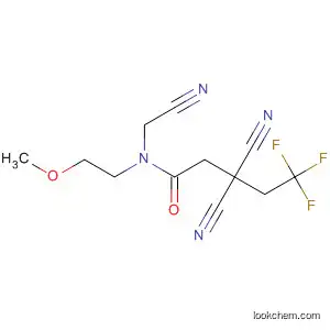 Molecular Structure of 922507-92-4 (Pentanamide,
3,3-dicyano-N-(cyanomethyl)-5,5,5-trifluoro-N-(2-methoxyethyl)-)
