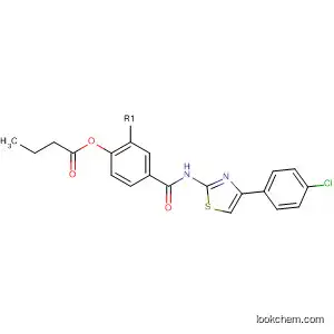 Molecular Structure of 924623-71-2 (Butanoic acid,
1,1'-[4-[[[4-(4-chlorophenyl)-2-thiazolyl]amino]carbonyl]-1,2-phenylene]
ester)