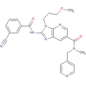 3H-Imidazo[4,5-b]pyridine-6-carboxamide,  2-[(3-cyanobenzoyl)amino]-3-(3-methoxypropyl)-N-methyl-N-(4-pyridinyl  methyl)-