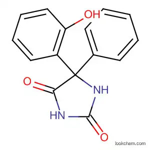 Molecular Structure of 79554-31-7 (2,4-Imidazolidinedione, 5-(hydroxyphenyl)-5-phenyl-)
