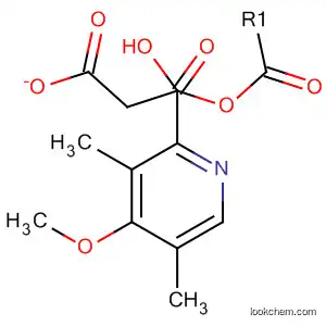 Molecular Structure of 86604-81-1 (2-Pyridinemethanol, 4-methoxy-3,5-dimethyl-, acetate (ester), 1-oxide)