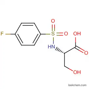 Molecular Structure of 97801-44-0 (2-(4-FLUORO-BENZENESULFONYLAMINO)-3-HYDROXY-PROPIONIC ACID)