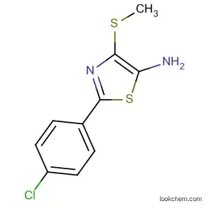 Molecular Structure of 100560-04-1 (5-Thiazolamine, 2-(4-chlorophenyl)-4-(methylthio)-)