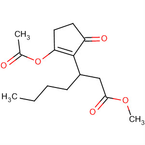 Molecular Structure of 114882-06-3 (3-Cyclopentene-1-heptanoic acid, 2-(acetyloxy)-5-oxo-, methyl ester)