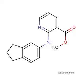 Molecular Structure of 115891-28-6 (3-Pyridinecarboxylic acid, 2-[(2,3-dihydro-1H-inden-5-yl)amino]-, methyl
ester)
