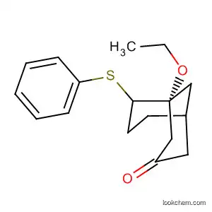 Molecular Structure of 116059-60-0 (Bicyclo[3.3.1]nonan-3-one, 1-ethoxy-8-(phenylthio)-, endo-)
