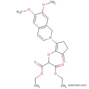 Propanedioic acid,
[2-(6,7-dimethoxy-2(1H)-isoquinolinyl)-5-oxo-1-cyclopenten-1-yl]hydroxy
-, diethyl ester