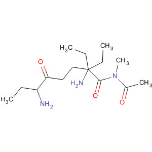 Molecular Structure of 116393-94-3 (Butanamide,
N-acetyl-2-ethyl-2-aminobutanoyl-2-ethyl-N-methyl-2-amino-)