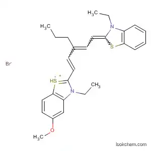 Molecular Structure of 116396-04-4 (Benzothiazolium,
3-ethyl-2-[3-[(3-ethyl-2(3H)-benzothiazolylidene)ethylidene]-1-hexenyl]-5
-methoxy-, bromide)