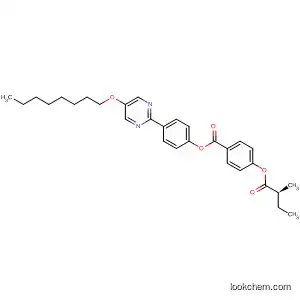 Molecular Structure of 116399-48-5 (Benzoic acid, 4-(2-methyl-1-oxobutoxy)-,
4-[5-(octyloxy)-2-pyrimidinyl]phenyl ester, (S)-)