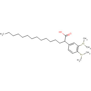 Molecular Structure of 116409-74-6 (Benzenepentadecanoic acid, 3,4-bis(dimethylarsino)-)