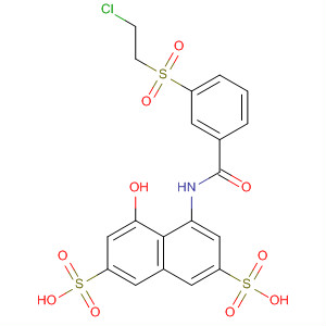 Molecular Structure of 116414-05-2 (2,7-Naphthalenedisulfonic acid,
4-[[3-[(2-chloroethyl)sulfonyl]benzoyl]amino]-5-hydroxy-)