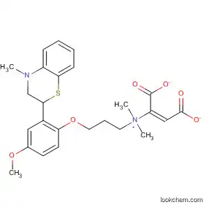 Molecular Structure of 116419-39-7 (1-Propanamine,
3-[2-(3,4-dihydro-4-methyl-2H-1,4-benzothiazin-2-yl)-4-methoxyphenoxy
]-N,N-dimethyl-, (E)-2-butenedioate)