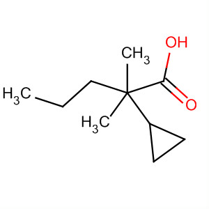 Molecular Structure of 116421-39-7 (Cyclopropaneacetic acid, 2,2-dimethyl-3-propyl-, cis-)