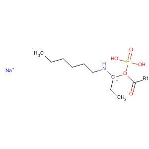Molecular Structure of 116423-18-8 (Phosphonic acid, [(hexylamino)methyl]-, monoethyl ester, monosodium
salt)