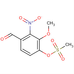 Molecular Structure of 126070-80-2 (Benzaldehyde, 3-methoxy-4-[(methylsulfonyl)oxy]-2-nitro-)