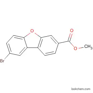 Molecular Structure of 133953-52-3 (3-Dibenzofurancarboxylic acid, 8-bromo-, methyl ester)