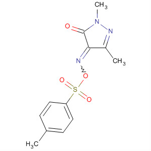 Molecular Structure of 138941-23-8 (1H-Pyrazole-4,5-dione, 1,3-dimethyl-,
4-[O-[(4-methylphenyl)sulfonyl]oxime])