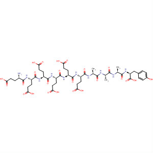 Molecular Structure of 138989-62-5 (L-Tyrosine,
N-[N-[N-[N-[N-[N-[N-[N-(N-L-a-glutamyl-L-a-glutamyl)-L-a-glutamyl]-L-a-
glutamyl]-L-a-glutamyl]-L-a-glutamyl]-L-alanyl]-L-alanyl]-L-alanyl]-)