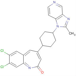Molecular Structure of 138992-31-1 (2H-1-Benzazepin-2-one,
7,8-dichloro-1,3,4,5-tetrahydro-4-[4-(2-methyl-1H-imidazo[4,5-c]pyridin-
1-yl)phenyl]-)