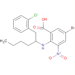 Molecular Structure of 138992-72-0 (Benzoic acid, 5-bromo-2-[[(2-chlorophenyl)methyl]pentylamino]-3-nitro-)