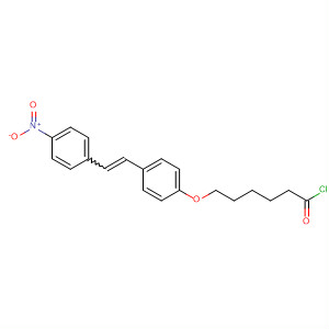 Molecular Structure of 138995-32-1 (Hexanoyl chloride, 6-[4-[2-(4-nitrophenyl)ethenyl]phenoxy]-)