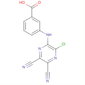 Molecular Structure of 139964-69-5 (Benzoic acid, 3-[(3-chloro-5,6-dicyanopyrazinyl)amino]-)