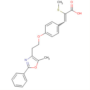 2-Propenoic acid, 3-[4-[2-(5-methyl-2-phenyl-4-oxazolyl)ethoxy]phenyl]-2-(methylthio)-