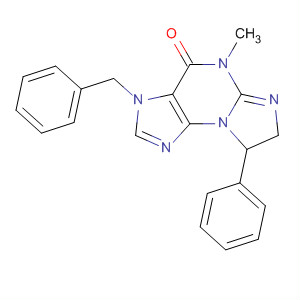 Molecular Structure of 140378-55-8 (3H-Imidazo[2,1-b]purin-4(5H)-one,
7,8-dihydro-5-methyl-8-phenyl-3-(phenylmethyl)-)