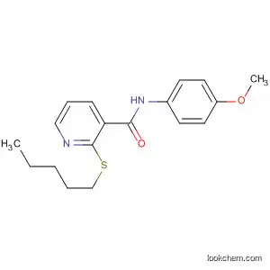 Molecular Structure of 141842-64-0 (3-Pyridinecarboxamide, N-(4-methoxyphenyl)-2-(pentylthio)-)