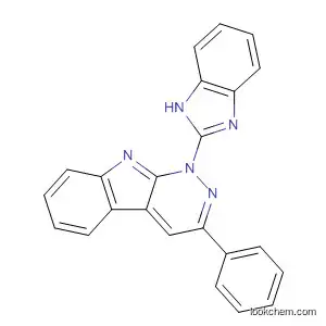 Molecular Structure of 141939-04-0 (1H-Pyridazino[3,4-b]indole, 1-(1H-benzimidazol-2-yl)-3-phenyl-)