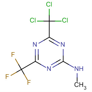 Molecular Structure of 141939-39-1 (1,3,5-Triazin-2-amine, N-methyl-4-(trichloromethyl)-6-(trifluoromethyl)-)