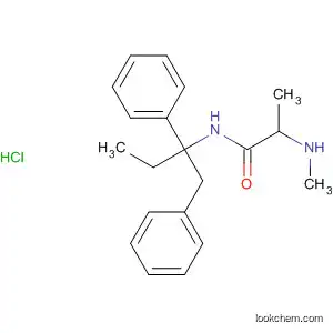 Molecular Structure of 141951-04-4 (Propanamide, 2-(methylamino)-N-[1-phenyl-1-(phenylmethyl)propyl]-,
monohydrochloride)