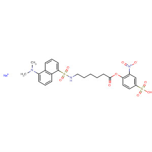 Hexanoic acid, 6-[[[5-(dimethylamino)-1-naphthalenyl]sulfonyl]amino]-, 2-nitro-4-sulfophenyl ester, monosodium salt
