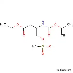 Molecular Structure of 142253-14-3 (Butanoic acid,
4-[(methylsulfonyl)oxy]-3-[[(2-propenyloxy)carbonyl]amino]-, ethyl ester,
(S)-)