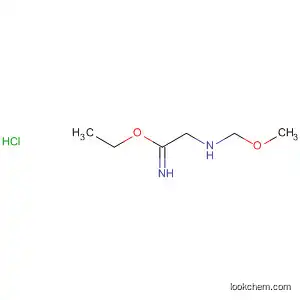 Molecular Structure of 142254-69-1 (Ethanimidic acid, 2-[(methoxymethyl)amino]-, ethyl ester,
monohydrochloride)
