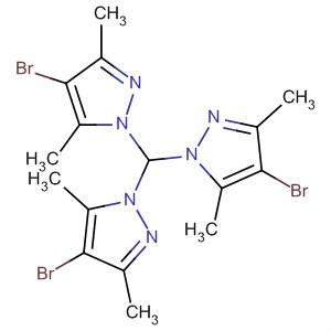 Molecular Structure of 146175-68-0 (1H-Pyrazole, 1,1',1''-methylidynetris[4-bromo-3,5-dimethyl-)