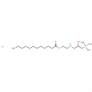 Molecular Structure of 156301-89-2 (1-Propanaminium,
2-hydroxy-N,N,N-trimethyl-3-[[2-[(1-oxododecyl)oxy]ethyl]amino]-,
chloride)